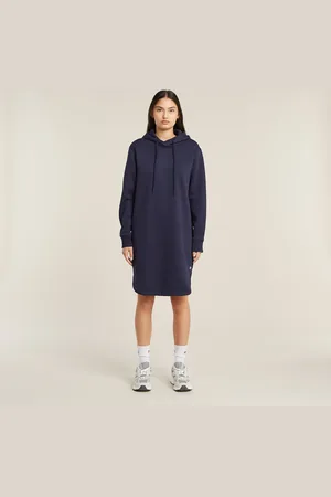 G-Star Logo Hooded Sweater Dress