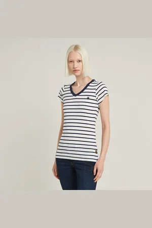 G-Star Eyben Stripe Slim V-Neck Top