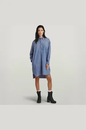 G-Star Long Sleeve Denim Shirt Dress