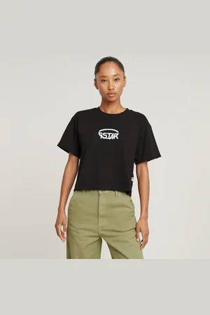 G-Star Cropped Logo Relaxed Top