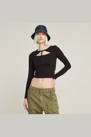 G-Star Cropped Keyhole Slim Top