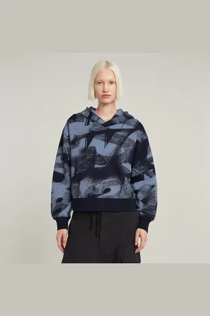 G-Star Sprayed Letters Loose Hooded Sweater