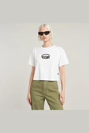 G-Star Cropped Logo Relaxed Top
