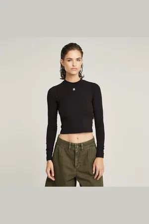 G-Star Cropped Mock Slim Top