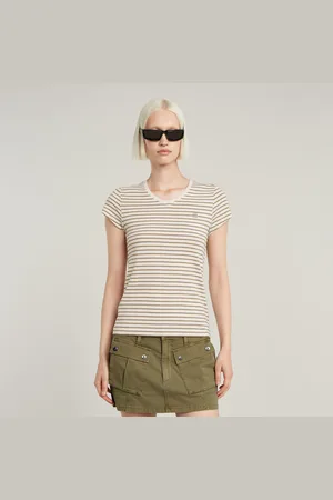 G-Star Stripe Eyben Slim V-Neck Top 2.0