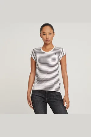 G-Star Stripe Eyben Slim V-Neck Top 2.0