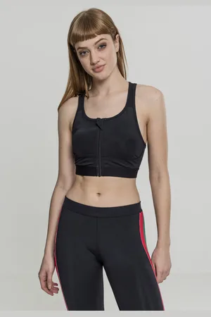 Urban classics Ladies Tech Mesh Zipped Bra black