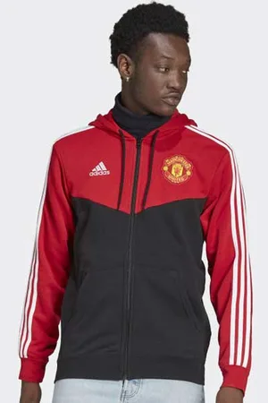 adidas Mikina MUFC 3S FZ HD Red