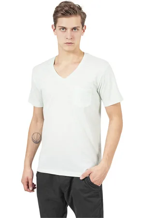 Urban classics Melange V-Neck Pocket Tee mint/white