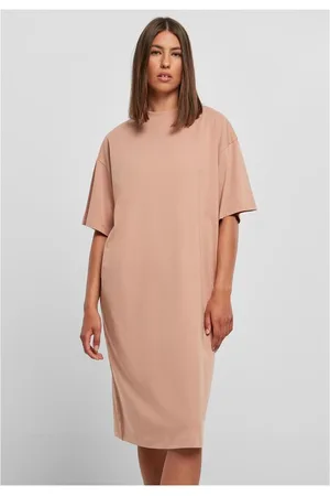 Urban classics Ladies Organic Long Oversized Tee Dress amber