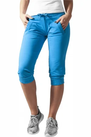 Urban classics Ladies French Terry Capri turquoise
