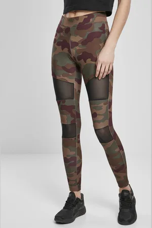 Urban classics Ladies Tech Mesh Leggings redwood