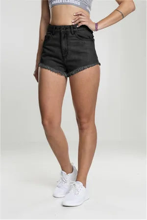 Urban classics Ladies Denim Hotpants black washed