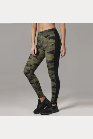 Urban classics Ladies Stripe Leggings woodcamo/blk