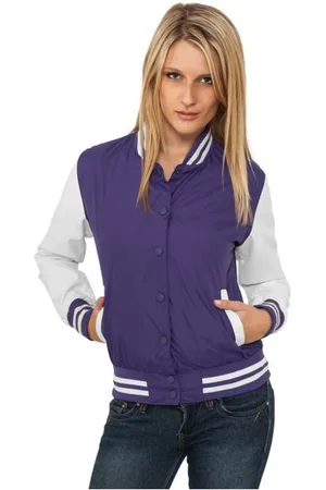 Urban classics Ladies Light College Jacket pur/wht