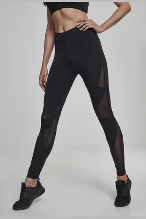 Urban classics Ladies Triangel Tech Mesh Leggings blk/blk