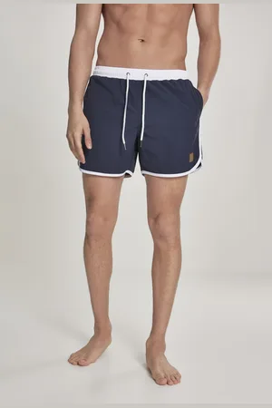 Urban classics Retro Swimshorts navy/white