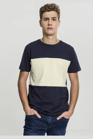 Urban classics Contrast Panel Tee nvy/powderyellow