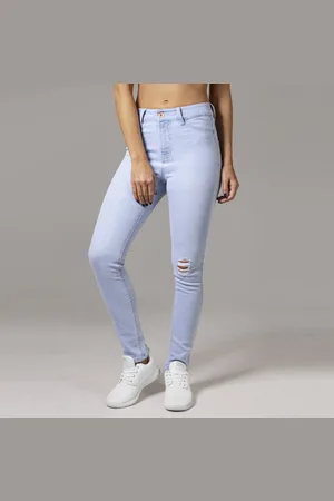 Urban classics Ladies High Waist Skinny Denim Pants lightblue
