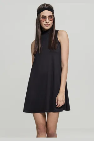 Urban classics Ladies A-Line Turtleneck Dress black
