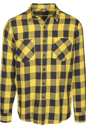 Urban classics Checked Flanell Shirt blk/honey