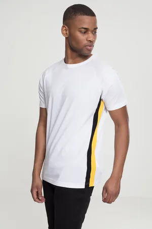 Urban classics Raglan Side Stripe Tee white/black/yellow