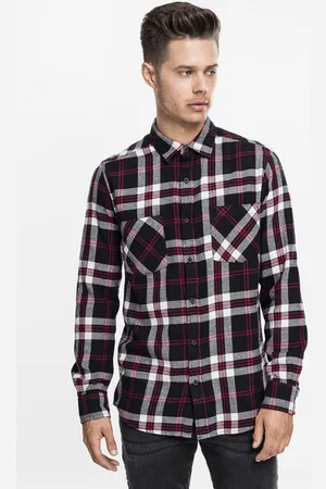 Urban classics Checked Flanell Shirt 3 blk/wht/red