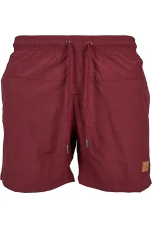 Urban classics Block Swim Shorts cherry