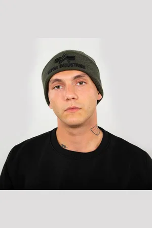 Alpha Industries 3D Beanie Dark Green