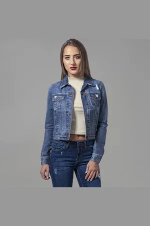 Urban classics Ladies Denim Jacket ocean blue