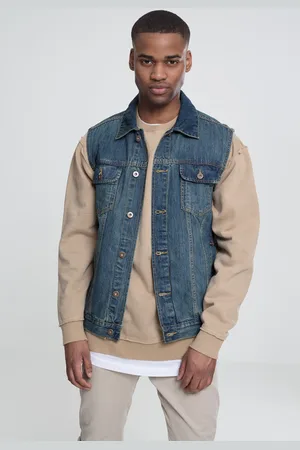 Urban classics Denim Vest denimblue
