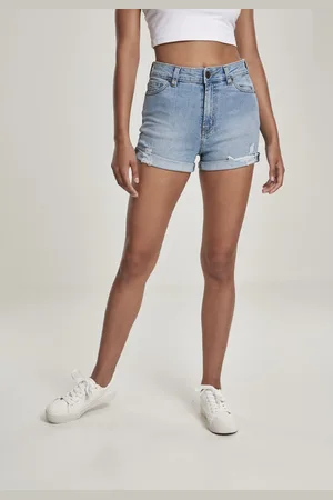 Urban classics Ladies 5 Pocket Shorts lt. authenticblue washed