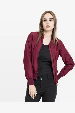 Urban classics Ladies Light Bomber Jacket burgundy