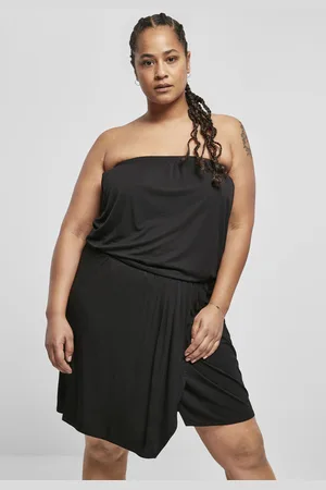 Urban classics Ladies Viscose Short Bandeau Dress black