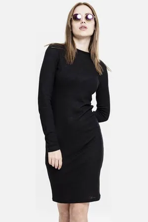 Urban classics Ladies Rib Dress black
