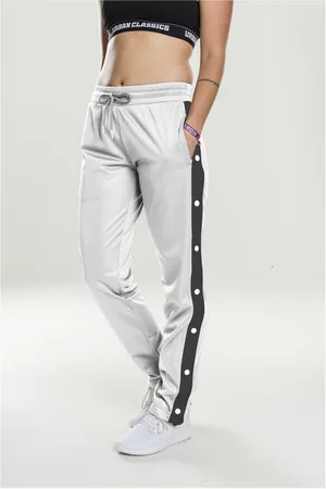 Urban classics Ladies Button Up Track Pants wht/blk/wht