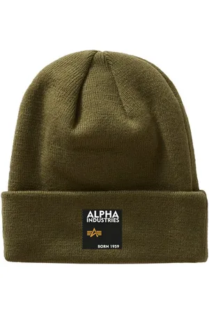 Alpha Industries čepice Label Beanie Olive