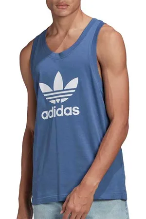 adidas Panské tílko Trefoil Tank Top Blue