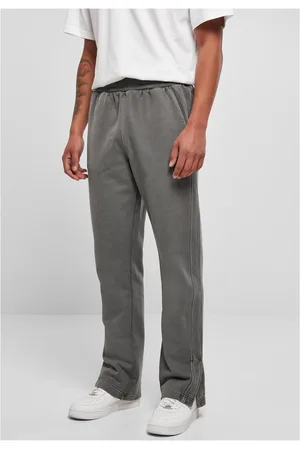 Urban classics Heavy Terry Garment Dye Slit Sweatpants darkshadow