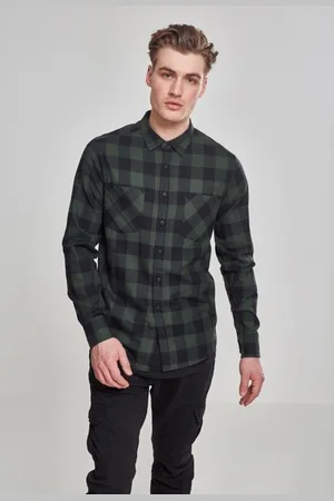 Urban classics Checked Flanell Shirt blk/forest