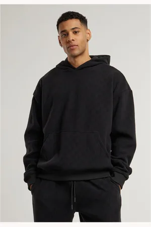 Urban classics Jacquard Velvet Oversized Hoody black