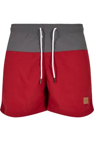 Urban classics Block Swim Shorts brickred/darkshadow