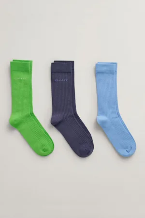 GANT PONOŽKY TONAL LOGO RIB SOCKS 3-PACK SLIME GREEN