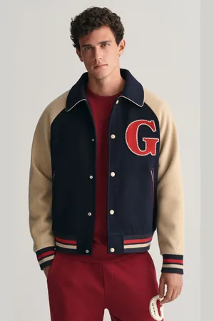 GANT BUNDA WOOL VARSITY JACKET EVENING BLUE