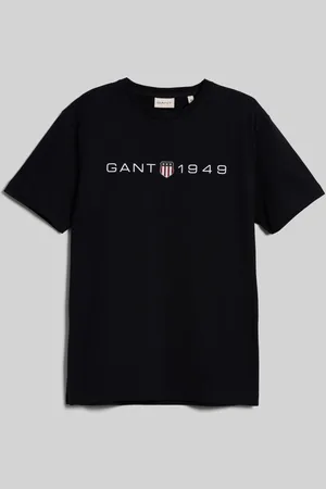 GANT TRIČKO PRINTED GRAPHIC SS T-SHIRT BLACK