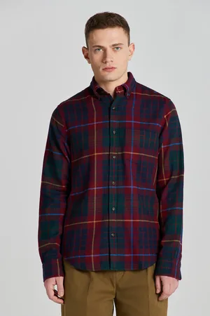 GANT KOŠILE REG UT PLAID FLANNEL CHECK PLUMPED RED
