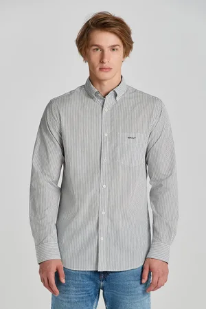 GANT KOŠILE REG POPLIN STRIPE SHIRT EGGSHELL