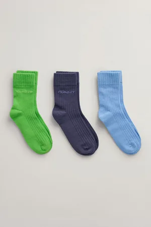GANT PONOŽKY TONAL LOGO RIB SOCKS 3-PACK SLIME GREEN