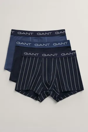 GANT SPODNÍ PRÁDLO PINSTRIPE TRUNK 3-PACK EVENING BLUE