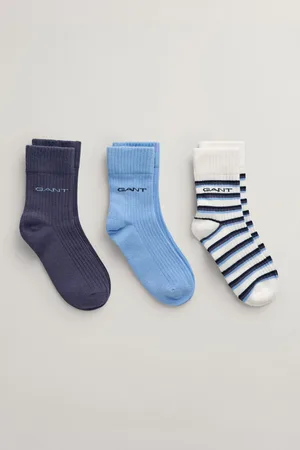 GANT PONOŽKY STRIPE SOCKS 3-PACK WHITE